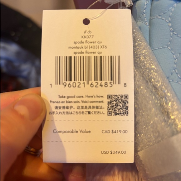 Kate Spade Light Blue Quilted Purse - Picture 2 of 6